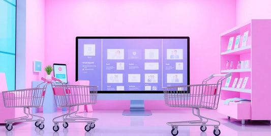 Pastel colors related to ecommerce without letters.