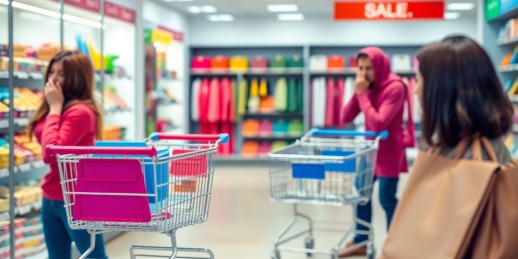 Empty online shop with shopping carts unfilled.