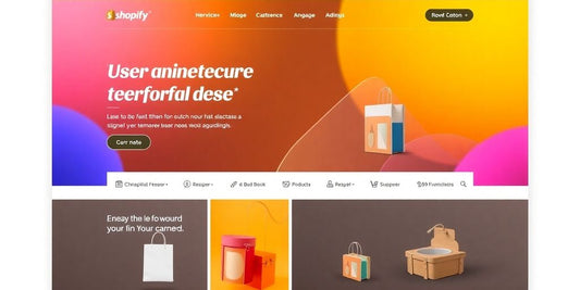 Boutique en ligne Shopify avec des produits et un design attrayant.