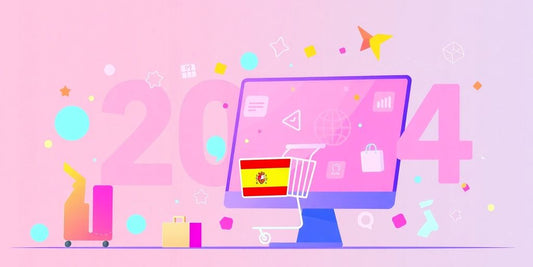 Illustration in pastel colors on ecommerce trends.