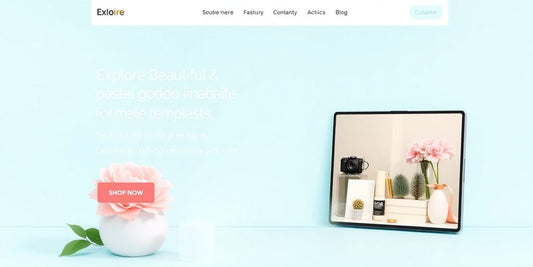 Attractive web templates for online businesses in pastel colours.