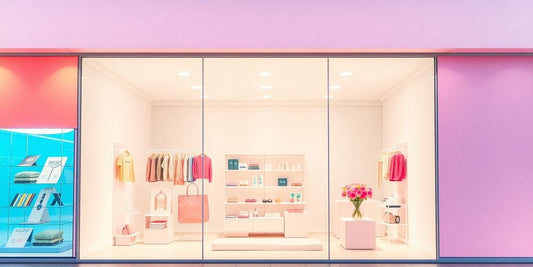 Imagen de una tienda online con colores pastel atractivos.