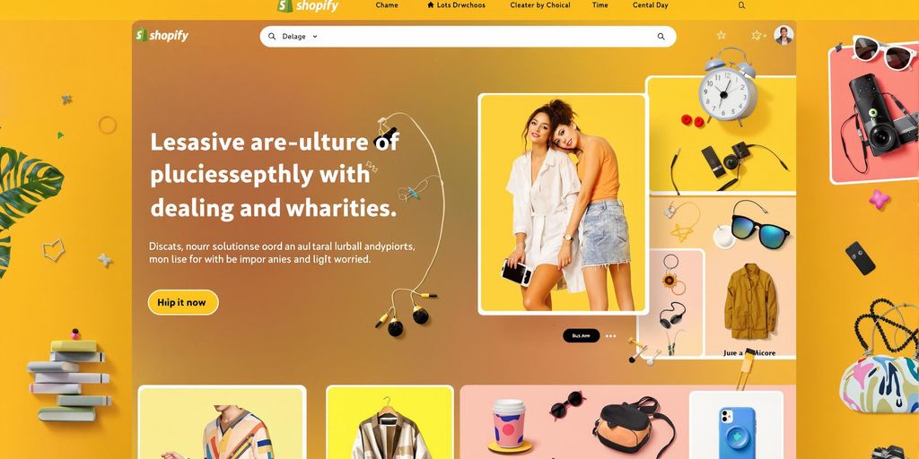 Colorful design of a modern online store.