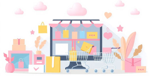 Imagen de tienda dropshipping exitosa en colores pastel.