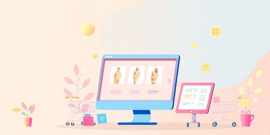 Diseño web en colores pastel para ecommerce.