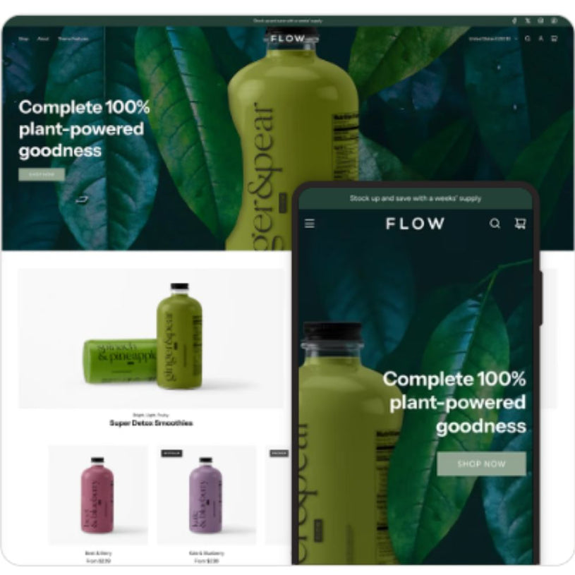 Modèle Shopify de boissons biologiques