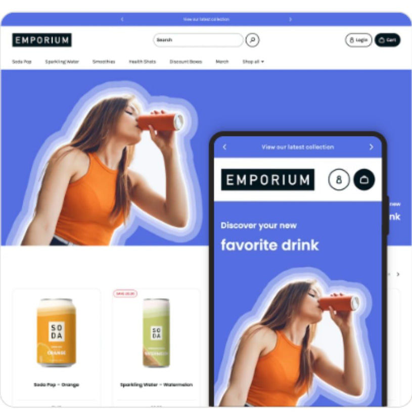 Modèle Shopify de boissons énergisantes